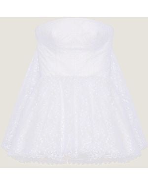 Givenchy Bustier Cape Back Dress - White