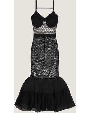 Givenchy Open Back Ruffled Dress - Black