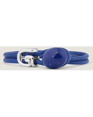 Givenchy Bracciale Lucky Charms in metallo, smalto e corda - Blu
