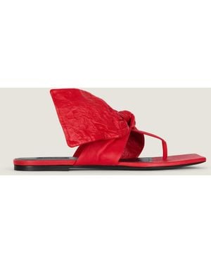Givenchy Infradito Boudoir in nappa con fiocco - Rosso