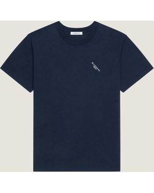 Givenchy T-shirt en coton avec imprimé Shadow - Bleu