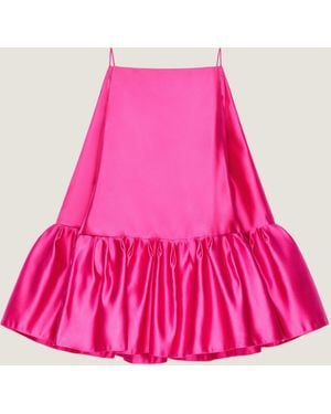 Givenchy Sliced Mini Ruffled Dress - Pink