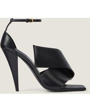 Givenchy Sliced Square Heeled Sandals - Black