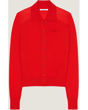 Givenchy Polo Cardigan - Red