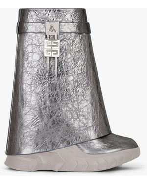 Givenchy Shark Lock Biker Ankle Boots - Grey