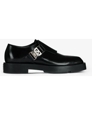 Givenchy Scarpe Derby Squared in pelle con fibbia 4G - Nero