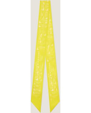 Givenchy Fascia per capelli Stamp in seta - Giallo