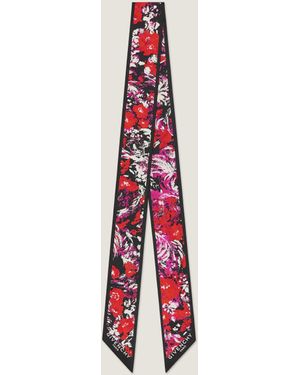 Givenchy Fascia per capelli in seta con stampa floreale - Bianco