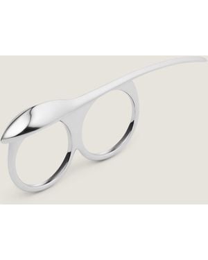 Givenchy Maple Seed Double Fingers Ring - Natural