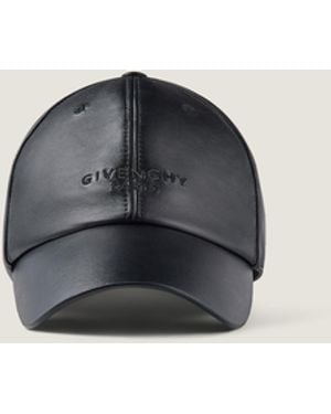 Givenchy Casquette brodée Paris en cuir nappa - Bleu