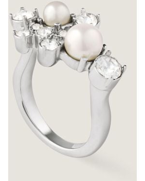 Givenchy Crystal Pearl Ring - Natural