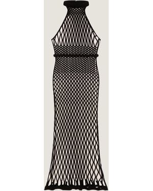 Givenchy Halterneck Dress In Mesh - White