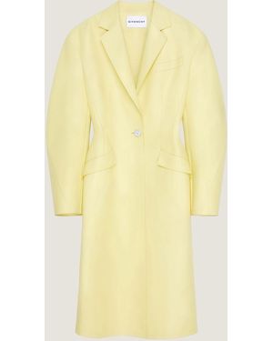 Givenchy Cocoon Fitted Coat - Yellow