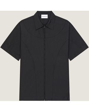 Givenchy Couture Seam Shirt With Mix Material Cut Outs - Black