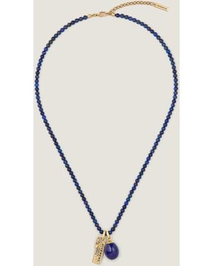 Givenchy Collier Lucky Charms en lapis lazuli, métal et émail - Neutre