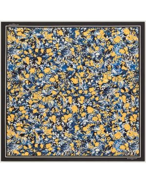 Givenchy Carré in seta con stampa floreale - Blu