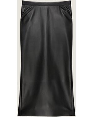 Givenchy Leather Low-Waist Midi Skirt - Black