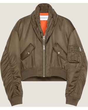Givenchy Bomber With Zipped Shawl Collar - Brown