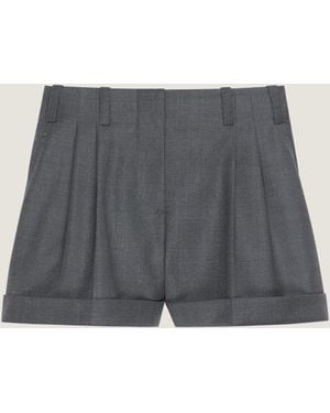 Givenchy Short double plis en laine - Bleu