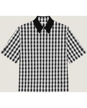 Givenchy Couture Seam Gingham Shirt - Black