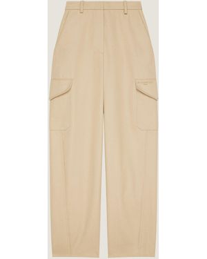 Givenchy Cotton-Wool Cocoon Cargo Pants - Natural
