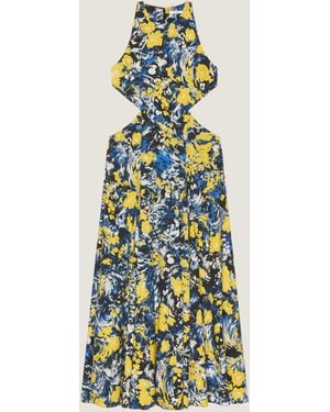 Givenchy Slashed Dress With Floral Print - White