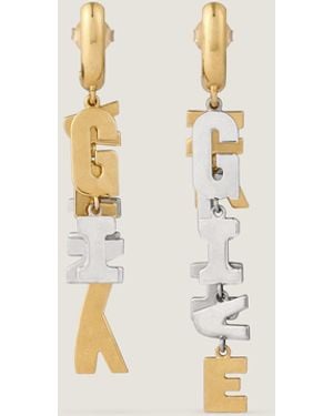 Givenchy Letters Asymmetric Earrings - Natural