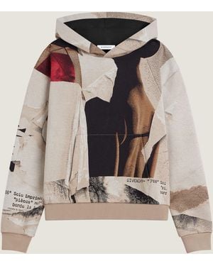 Givenchy Couture Seam Hoodie With Ripped Papers Jacquard - Multicolour