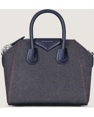 Givenchy Borsa Antigona mini in denim - Blu