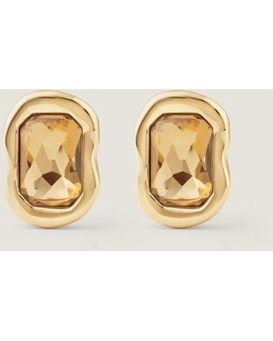Givenchy Sculptural Crystal Earrings - Metallic
