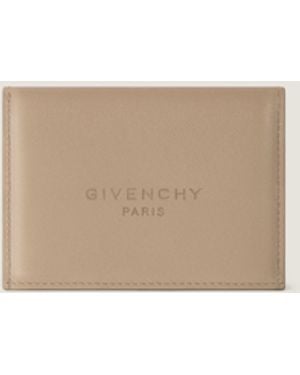 Givenchy Antigona Stamped Bicolor Flap Card Holder - Natural