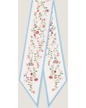 Givenchy Maxi fascia per capelli in seta con stampa floreale - Bianco