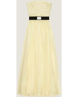 Givenchy Abito da sera senza spalline in organza - Giallo