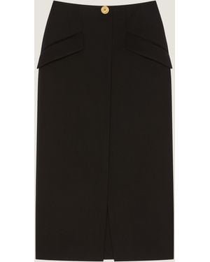 Givenchy Gonna midi in lana - Nero