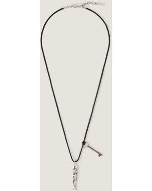 Givenchy Collier Lucky Charms en cuir et métal - Neutre