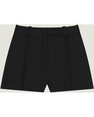 Givenchy Short à plis en laine - Noir