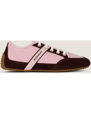 Givenchy Sneakers Slim en nylon et suède - Rose