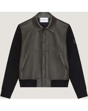 Givenchy Mix Material Blouson With Paris Patch - Black
