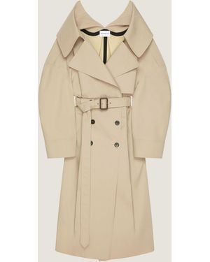 Givenchy Slashed Long Trench - Natural