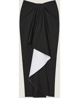 Givenchy Wrapped Midi Skirt - Black