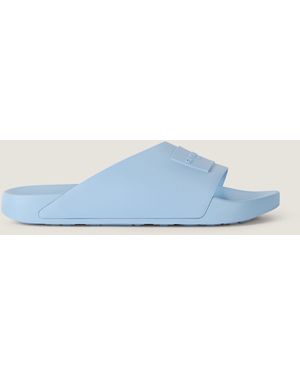 Givenchy Mule Label Slide in gomma - Blu