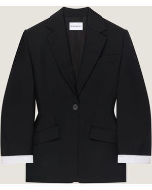 Givenchy Single-Breasted Cocoon Jacket - Blue