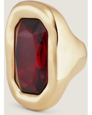 Givenchy Sculptural Crystal Ring - Natural