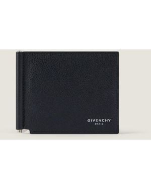 Givenchy Wallet In Grained Leather With Clip - White