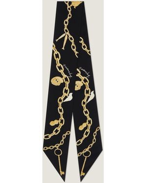 Givenchy Bandeau large Lucky Charms en soie - Blanc