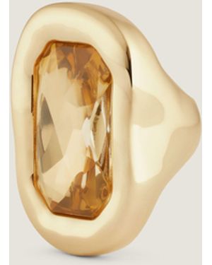 Givenchy Sculptural Crystal Ring - Natural