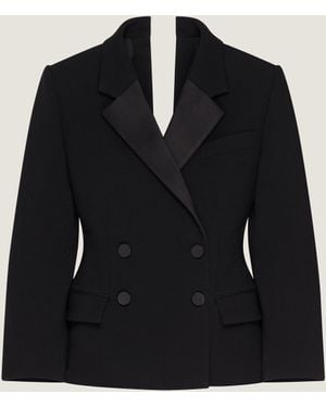 Givenchy Double Breasted Slashed Tuxedo Jacket - Black