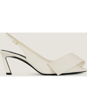 Givenchy Twisted Ribbon Slingbacks Pumps - Natural