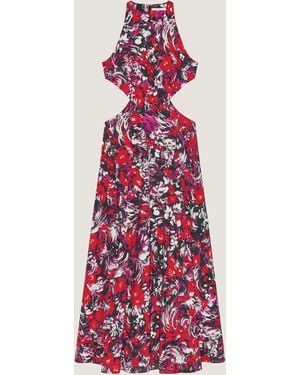 Givenchy Slashed Dress With Floral Print - Pink