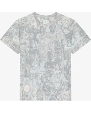 Givenchy T-shirt in cotone con stampa oggetti di Hubert - Grigio